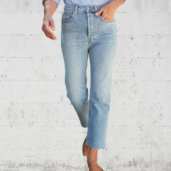 NWOT Frank & Eileen Monaghan Jean 31 1990 Wash Denim Button Fly
